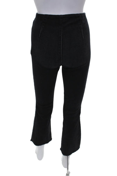 Frank & Eileen Womens Cropped Jeans Black High Rise Cotton Blend Size 24