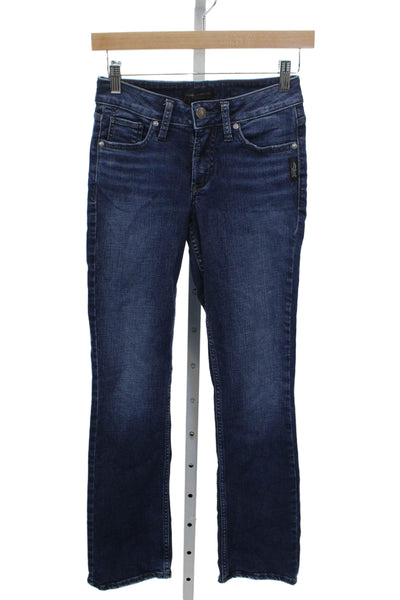Silver Jeans Womens Bootcut Jeans Blue Cotton Blend Size 24