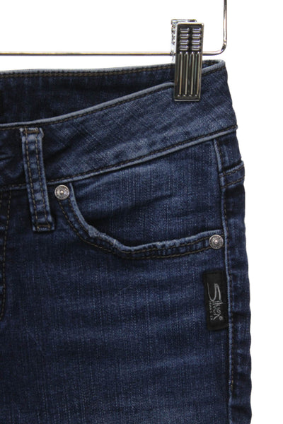 Silver Jeans Womens Bootcut Jeans Blue Cotton Blend Size 24
