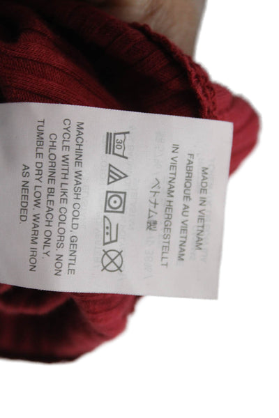 J Crew Womens Pullover Sweater Red Turtleneck Long Sleeve Size M