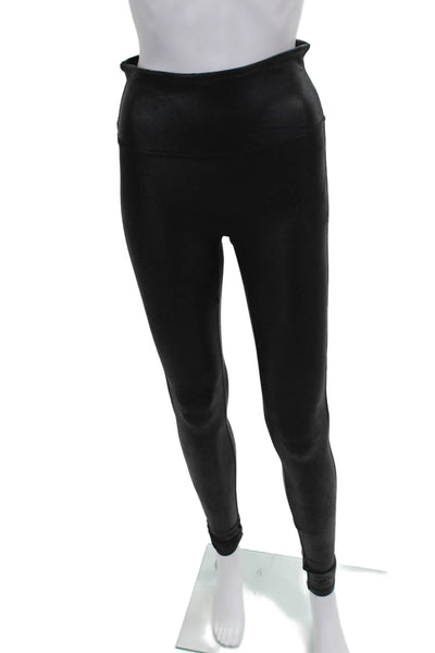 SPANX® Women Ankle Leggings Black Nylon Solid Size M