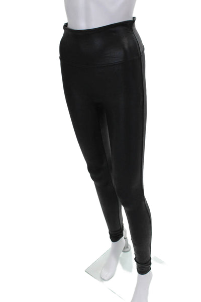 SPANX® Women Ankle Leggings Black Nylon Solid Size M