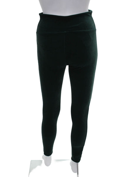 SPANX® Women Ankle Velvet Green Leggings Size M