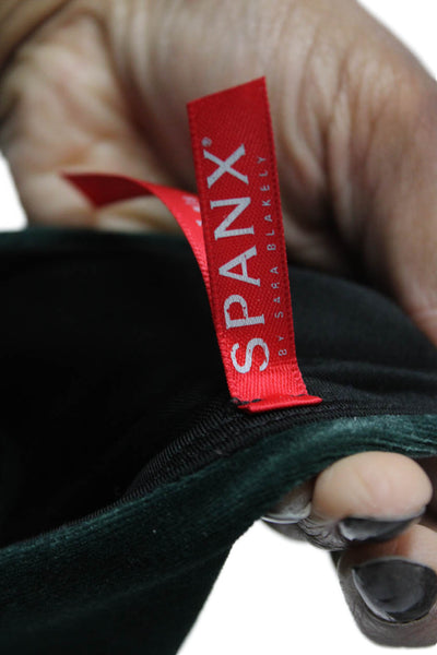 SPANX® Women Ankle Velvet Green Leggings Size M