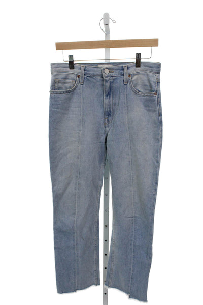 Joie Women Straight Jeans Blue Low Rise Zip Cotton Size 29