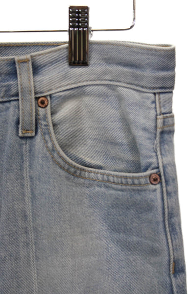 Joie Women Straight Jeans Blue Low Rise Zip Cotton Size 29