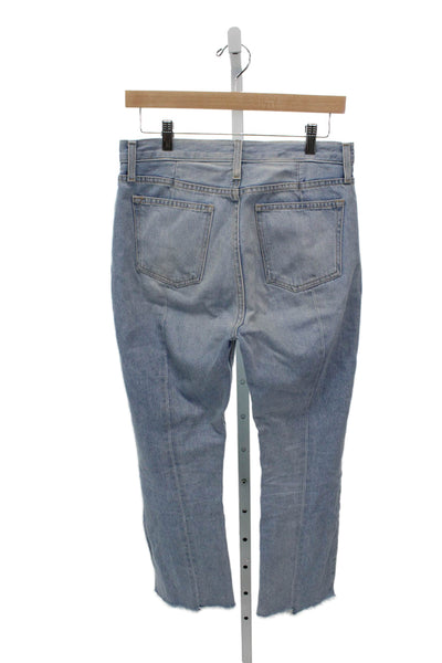 Joie Women Straight Jeans Blue Low Rise Zip Cotton Size 29