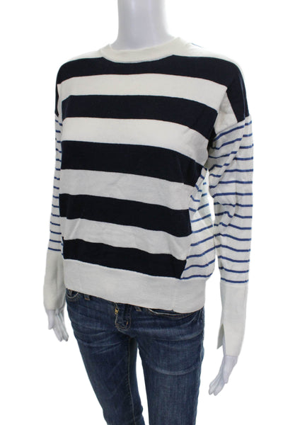 Joie Women Pullover Long Sleeve Striped Crewneck Multicolor Nautical Size S