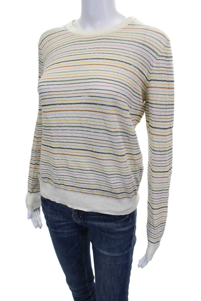 Joie Womens Striped Multicolor Pullover Sweater Long Sleeve Crew Neck Size S