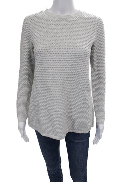 COS Women Basic Gray Cotton Crew Neck Long Sleeve T-Shirt Size XS