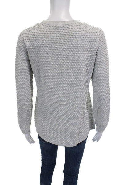 COS Women Basic Gray Cotton Crew Neck Long Sleeve T-Shirt Size XS
