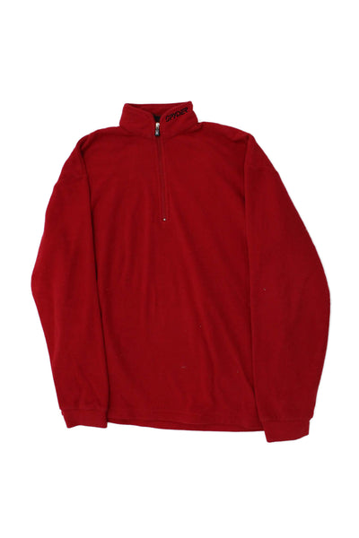 Spyder Boys Long Sleeve Quarter Zip Fleece Jacket Red Size 18-20