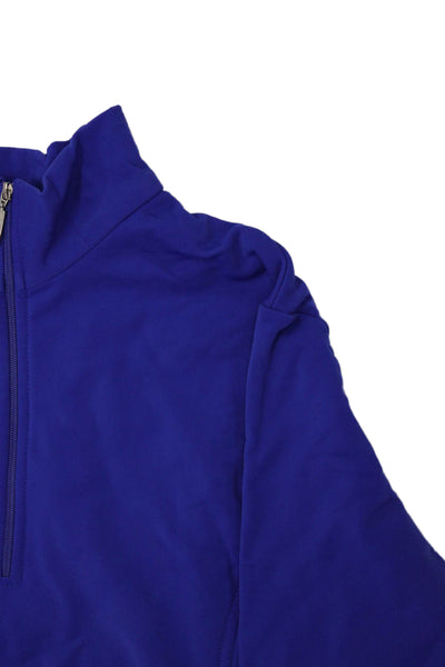 Marker Boys Long Sleeve Quarter Zip Mock Neck Light Jacket Blue Size XL
