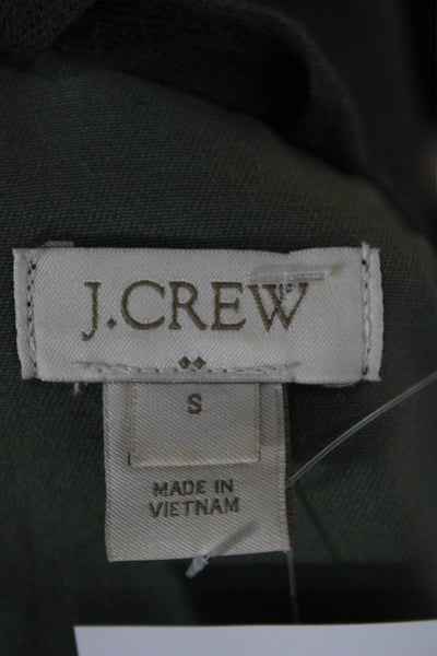 J Crew Womens Military Jacket Green Cotton Long Sleeve Size S