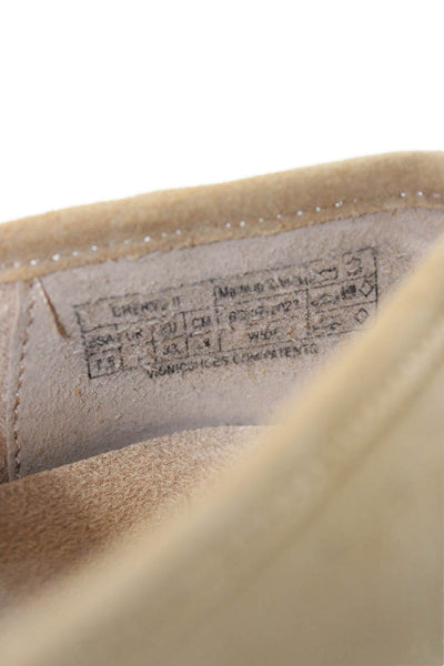 Vionic Womens Suede Low Wedge Heels Loafers Shoes Tan Size 7.5