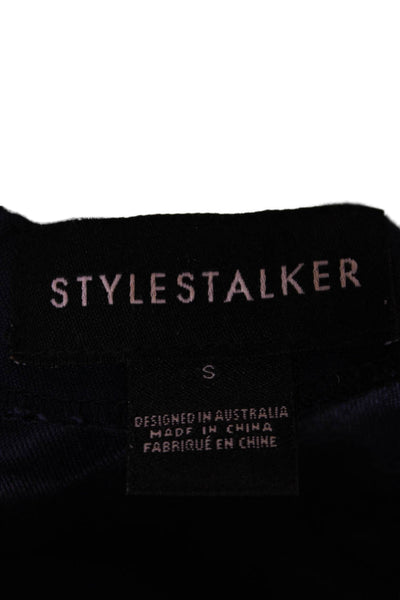 Style Stalker Womens Mini Dress Blue Polyester Short Sleeve Round Neck Size S