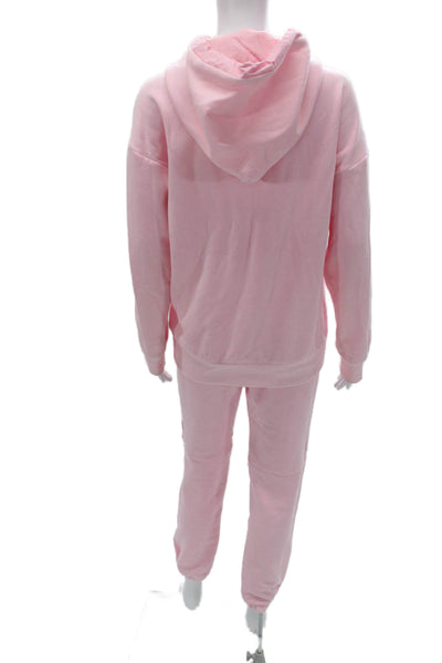 Neubyrne Women Sweatsuit Pink Pullover Polyester Long Sleeve Solid Size XS