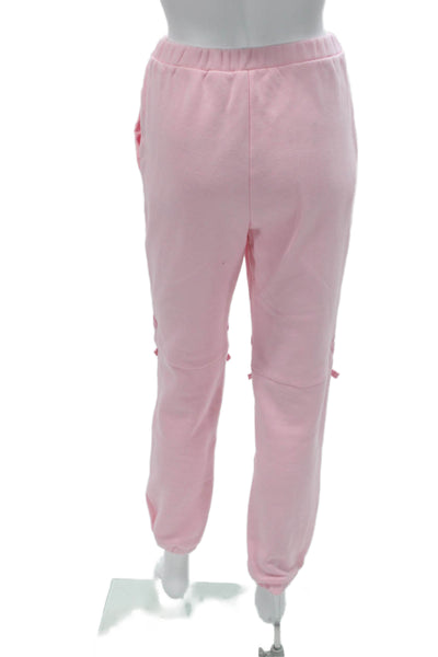 Neubyrne Women Sweatsuit Pink Pullover Polyester Long Sleeve Solid Size XS