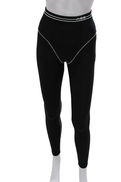 Adam Selman Women Black Compression Leggings 78% Recycled Nylon Size XS