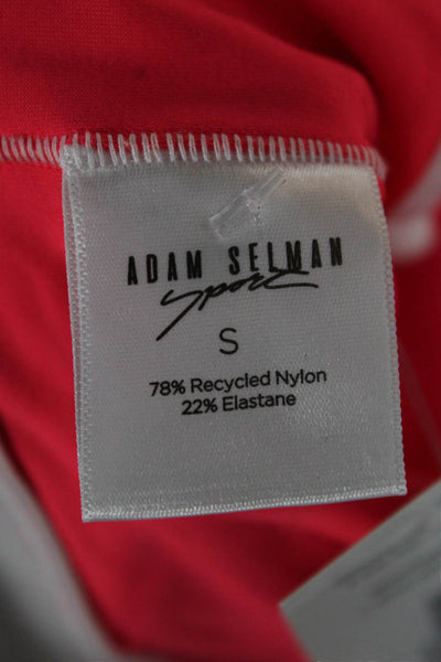 Adam Selman Women's High Neck Racerback Sport Bra Pink Size S