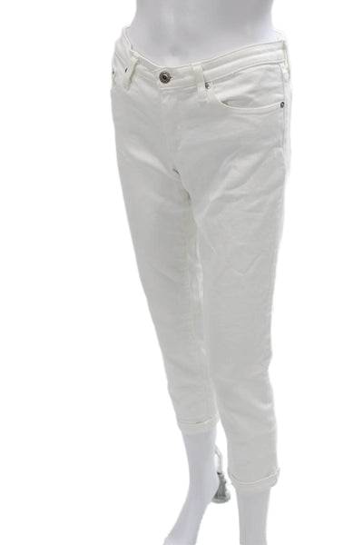 AG Adriano Goldschmied Women White Capri Jeans Size 29