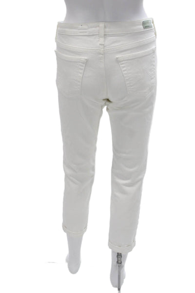 AG Adriano Goldschmied Women White Capri Jeans Size 29