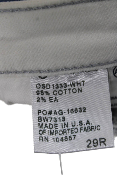 AG Adriano Goldschmied Women White Capri Jeans Size 29