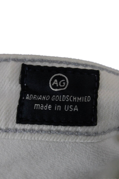 AG Adriano Goldschmied Women White Capri Jeans Size 29