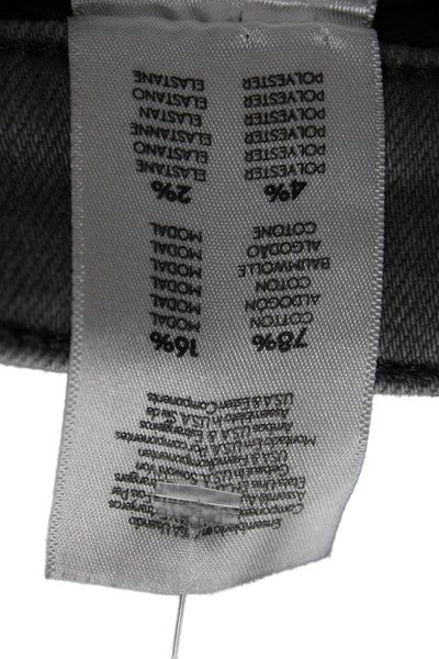 Mother Womens Cropped Jeans Gray Low Rise Cotton Zip Inseam 27 Size 27