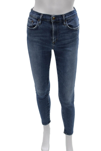 Agolde Women Skinny High Rise Blue Jeans Size 28