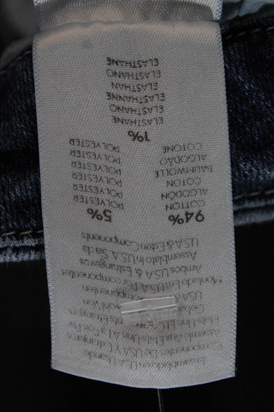 Mother Women Ankle Jeans Blue Low Rise Cotton Blend Button Size 26
