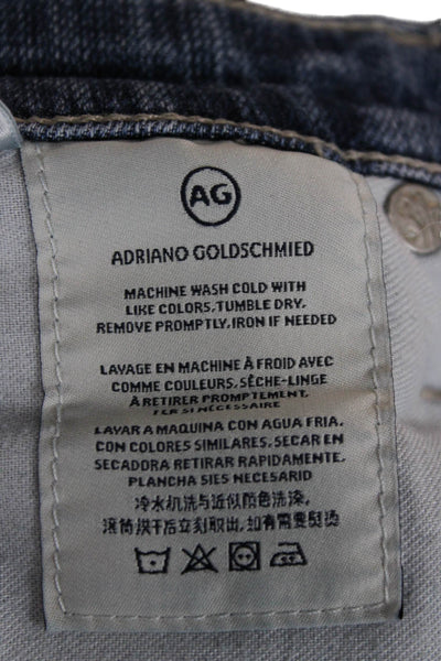 AG Adriano Goldschmied Womens Cut-Off Blue Shorts Button Size 26