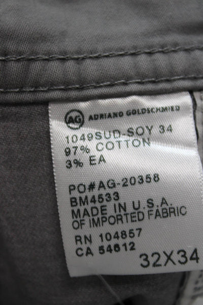 AG Adriano Goldschmied Men Gray Chino Pants Size 32
