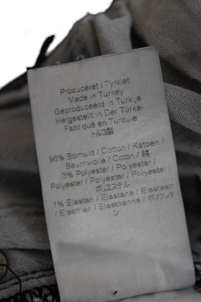 Won Hundred Mens Skinny Jeans Gray Cotton Blend Button Size 30