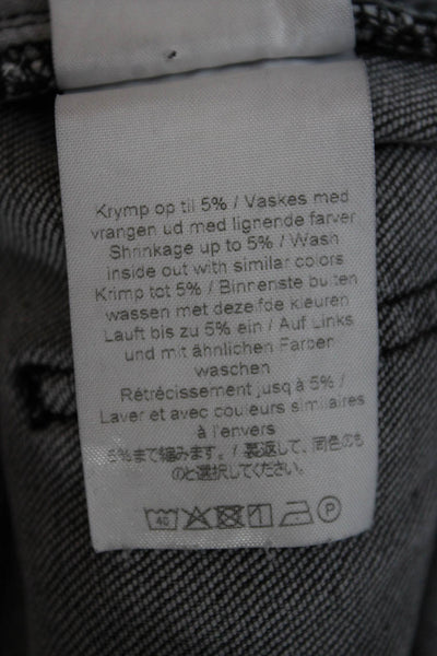 Won Hundred Mens Skinny Jeans Gray Cotton Blend Button Size 30