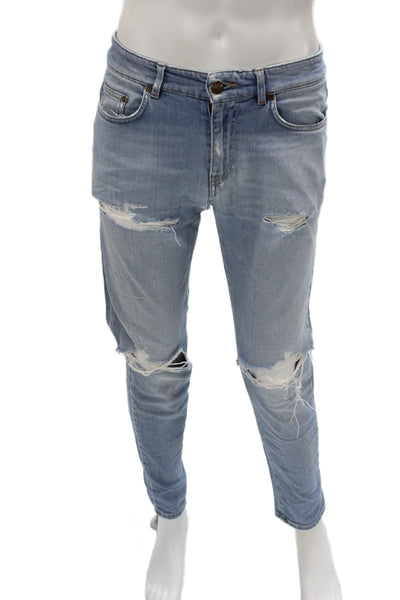 Won Hundred Mens Skinny Jeans Blue Cotton Blend Size 30