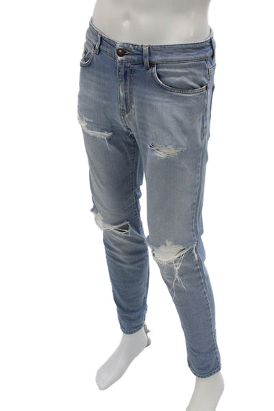 Won Hundred Mens Skinny Jeans Blue Cotton Blend Size 30