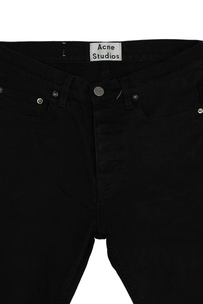 ACNE Studios Mens Black Straight Denim Jeans Button Size 29