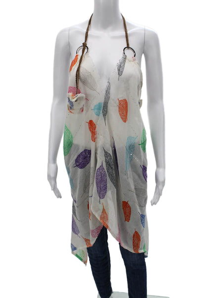 Pop Saint Barth Women Sundress Halter Floral Multi Cotton Size One Size