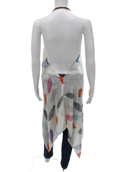 Pop Saint Barth Women Sundress Halter Floral Multi Cotton Size One Size