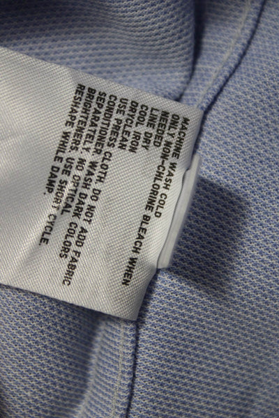 Uniqlo Mens Button Front Long Sleeve Collared Pocket Shirt Blue Size Large
