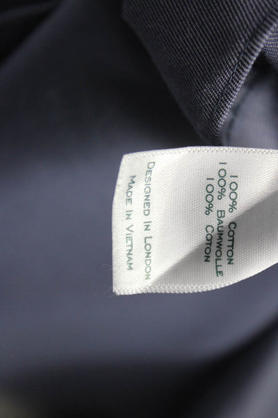 Charles Tyrwhitt Mens Blue Cotton Dress Shirt Standard Cuff Size 16.5 36/37