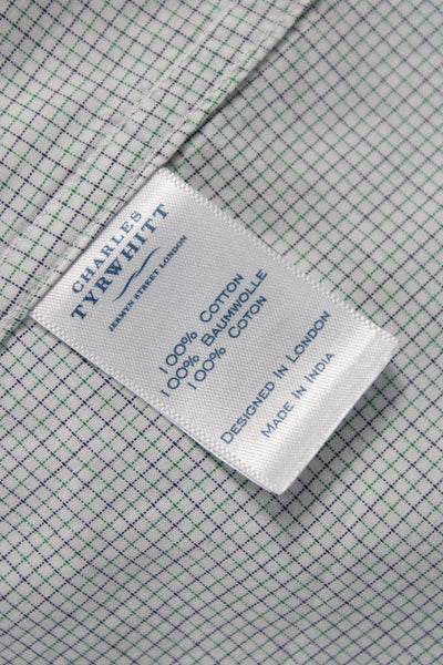 Charles Tyrwhitt Mens Dress Shirt Check Multicolor Cotton Size 16.5
