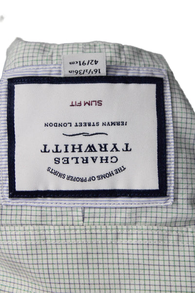 Charles Tyrwhitt Mens Dress Shirt Check Multicolor Cotton Size 16.5