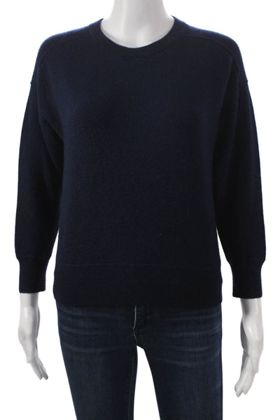 Madewell Women Pullover Sweater Merino Wool Crew Neck Long Sleeve Blue Size XS