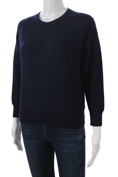 Madewell Women Pullover Sweater Merino Wool Crew Neck Long Sleeve Blue Size XS