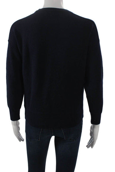 Madewell Women Pullover Sweater Merino Wool Crew Neck Long Sleeve Blue Size XS