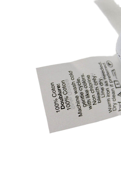 Madewell Womens Shift Dress White V Neck Sleeveless Knee Length Cotton Size XS