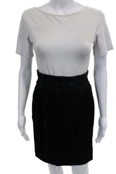 J Crew Women Straight Pencil Skirt Black Knee Length Petite Size PXS