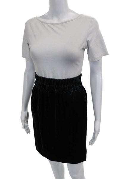 J Crew Women Straight Pencil Skirt Black Knee Length Petite Size PXS